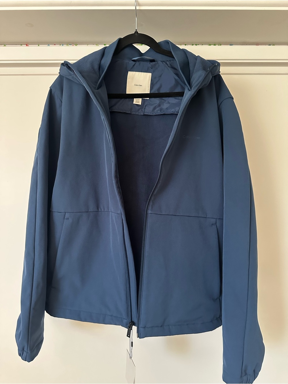 Calvin Klein Men's Slate Blue Lightweight Hooded Jacket